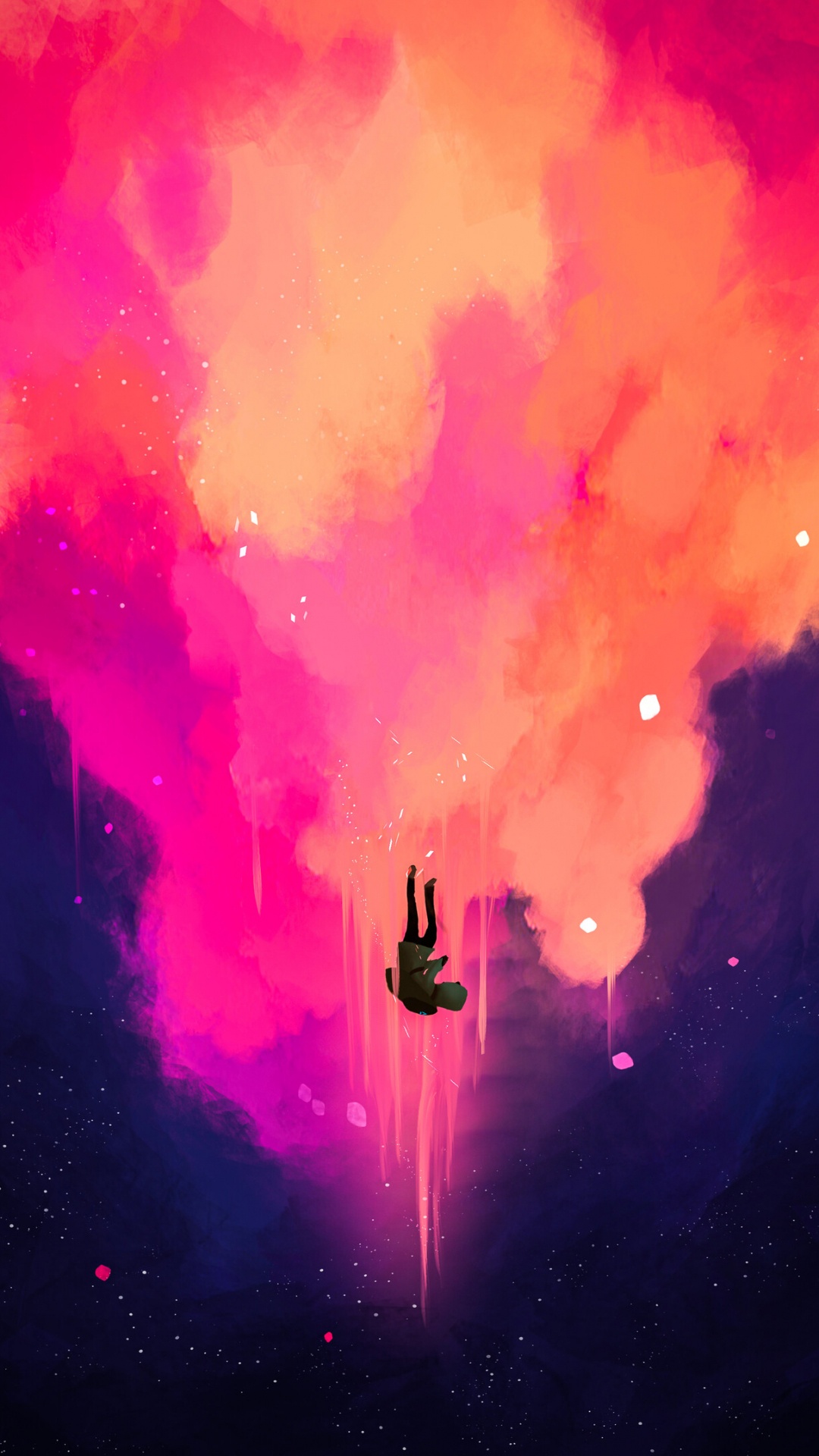 Обои красный цвет, пурпурный цвет, розовый, пурпур, красочность в разрешении 1080x1920