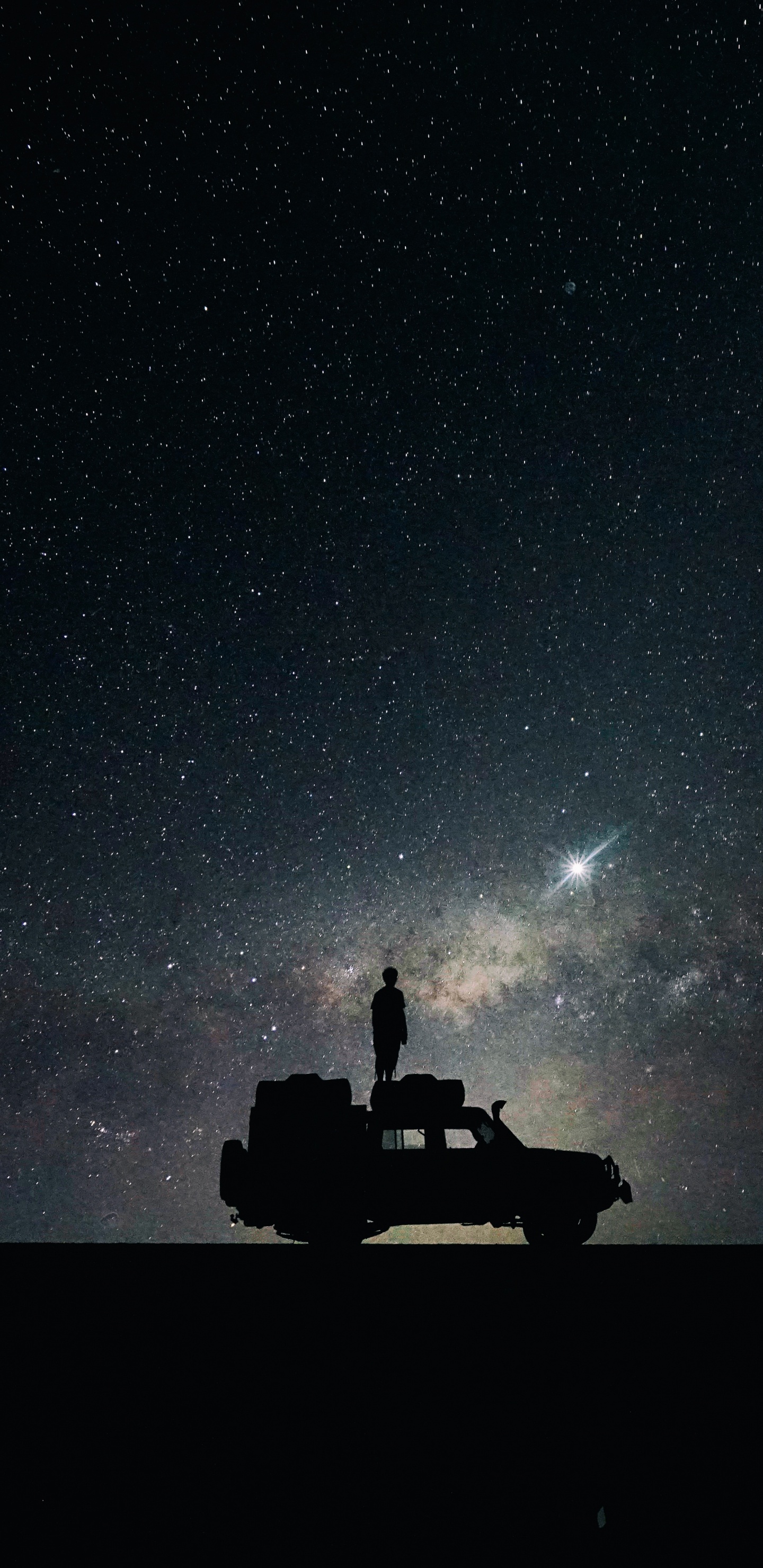 Обои звезда, ночь, темнота, астрономический объект, Астрономия в разрешении 1440x2960