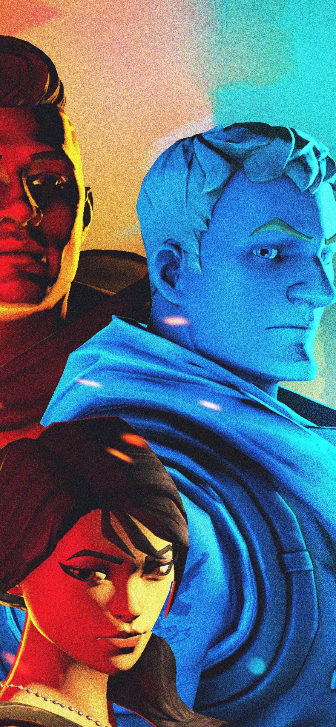 Обои fortnite, иллюстрация, арт, фикция, живопись в разрешении 1125x2436