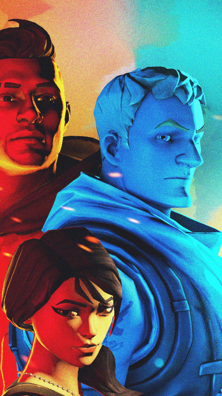 Обои fortnite, иллюстрация, арт, фикция, живопись в разрешении 750x1334