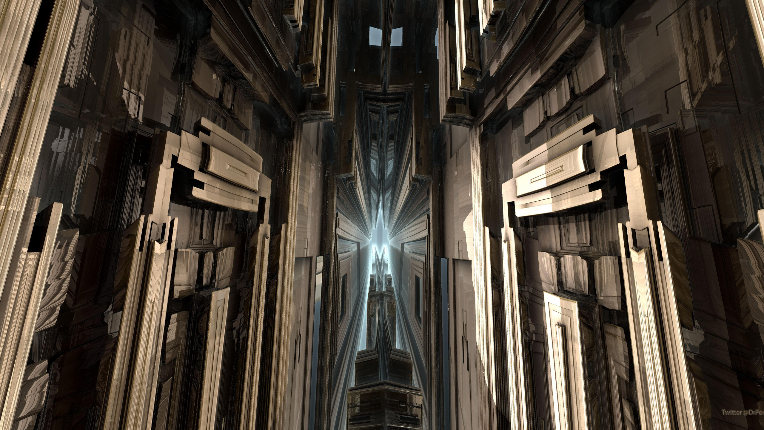 Обои готическая архитектура, здание, древесина, симметрия, фасад в разрешении 2560x1440