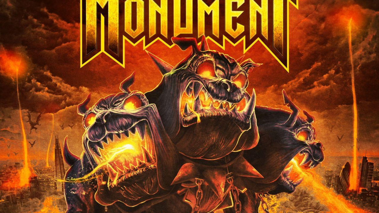 Обои Цербер памятник, граммофонная пластинка, компактдиск, Альбом, Прямо через сердце в разрешении 1280x720