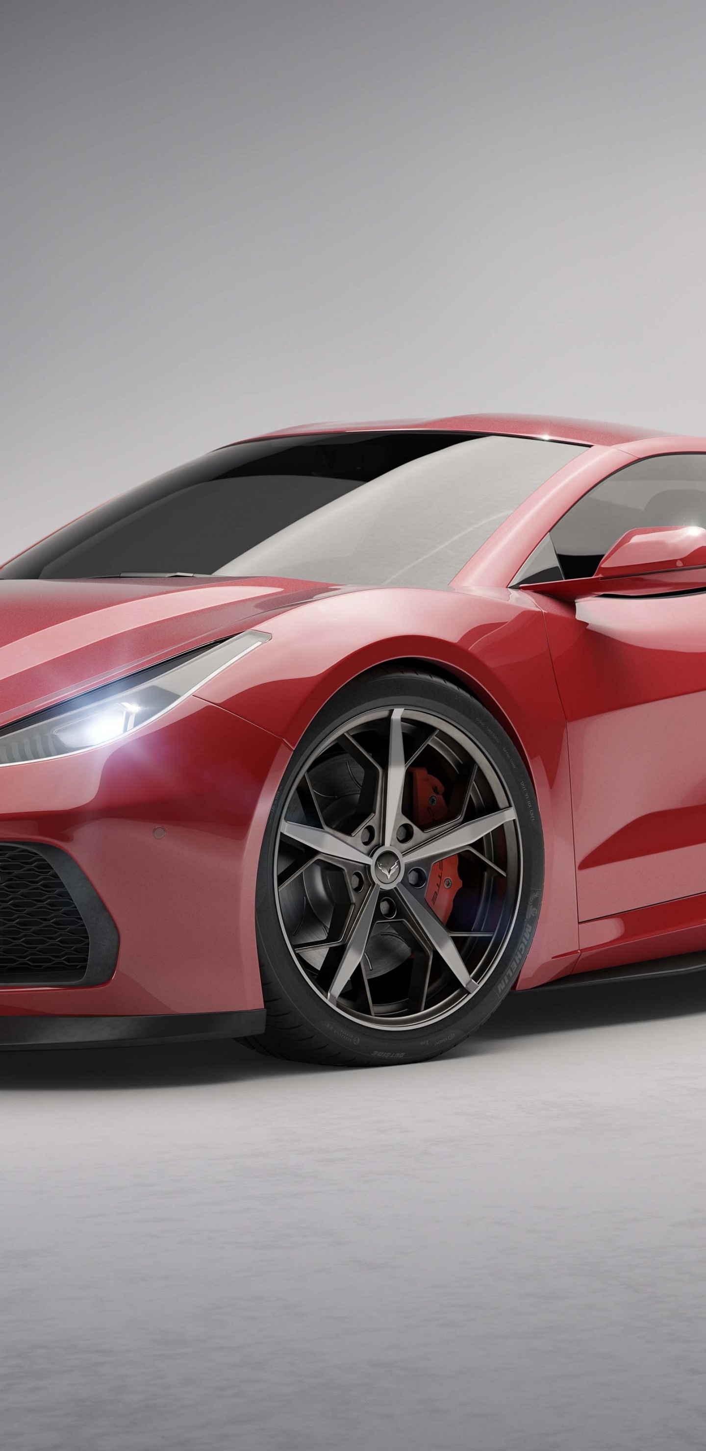 Обои Автомобиль и водитель, суперкар, 2020 середине двигатель от Corvette, двигатель v8, Шевроле в разрешении 1440x2960