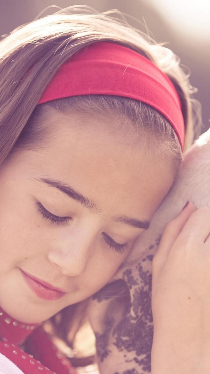 Обои красота, розовый, мизинец, девочка, волос в разрешении 720x1280