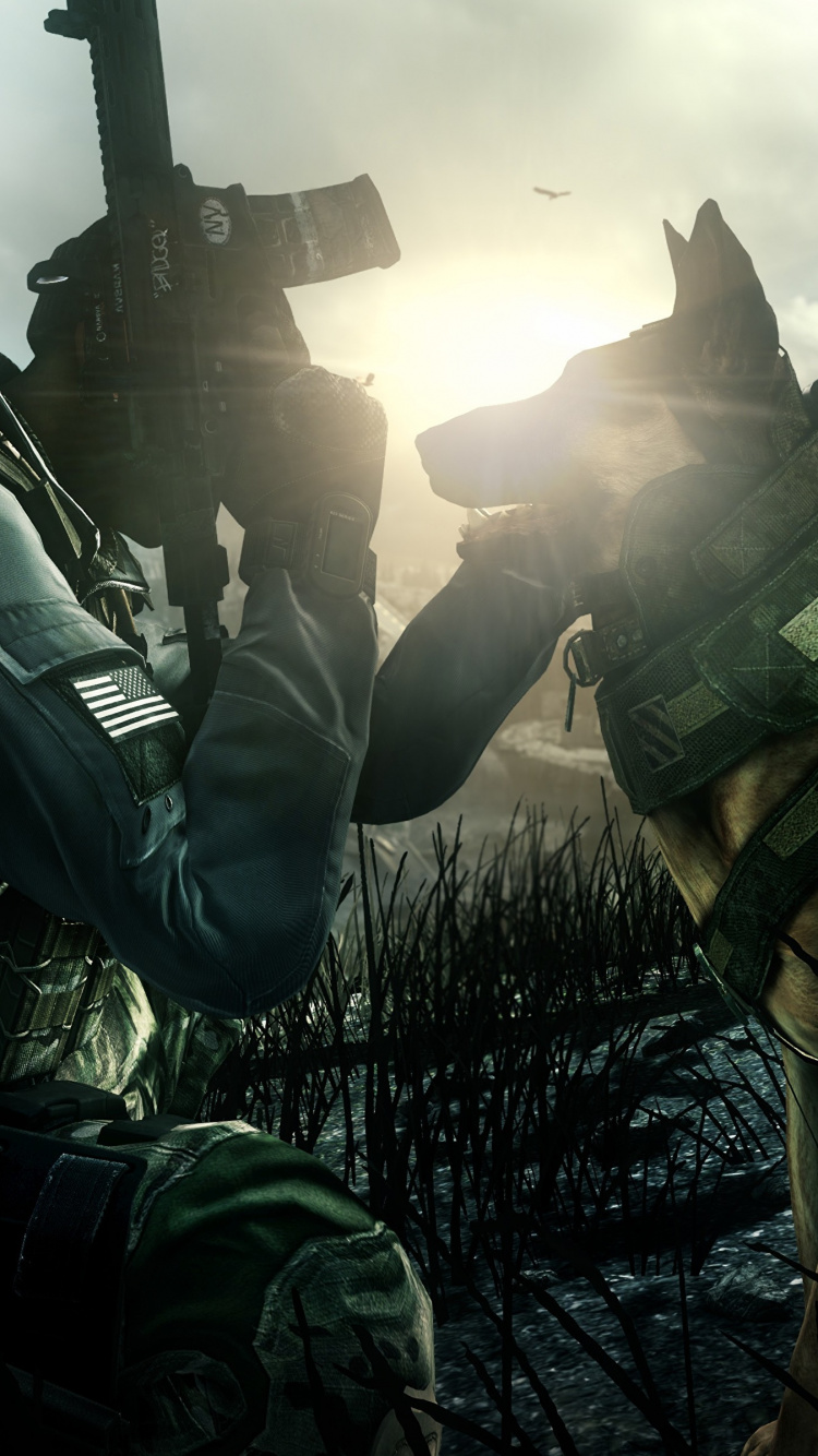 Обои call of duty ghosts, Инфинити Вард, activision, шутер, компьютерная игра в разрешении 750x1334