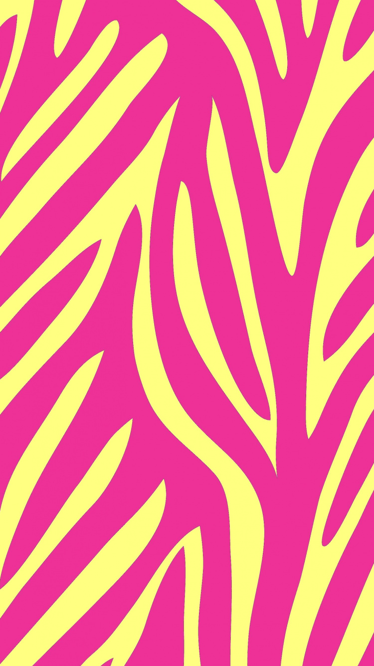 Обои животных печати, зебра, розовый, узор, пурпурный цвет в разрешении 750x1334