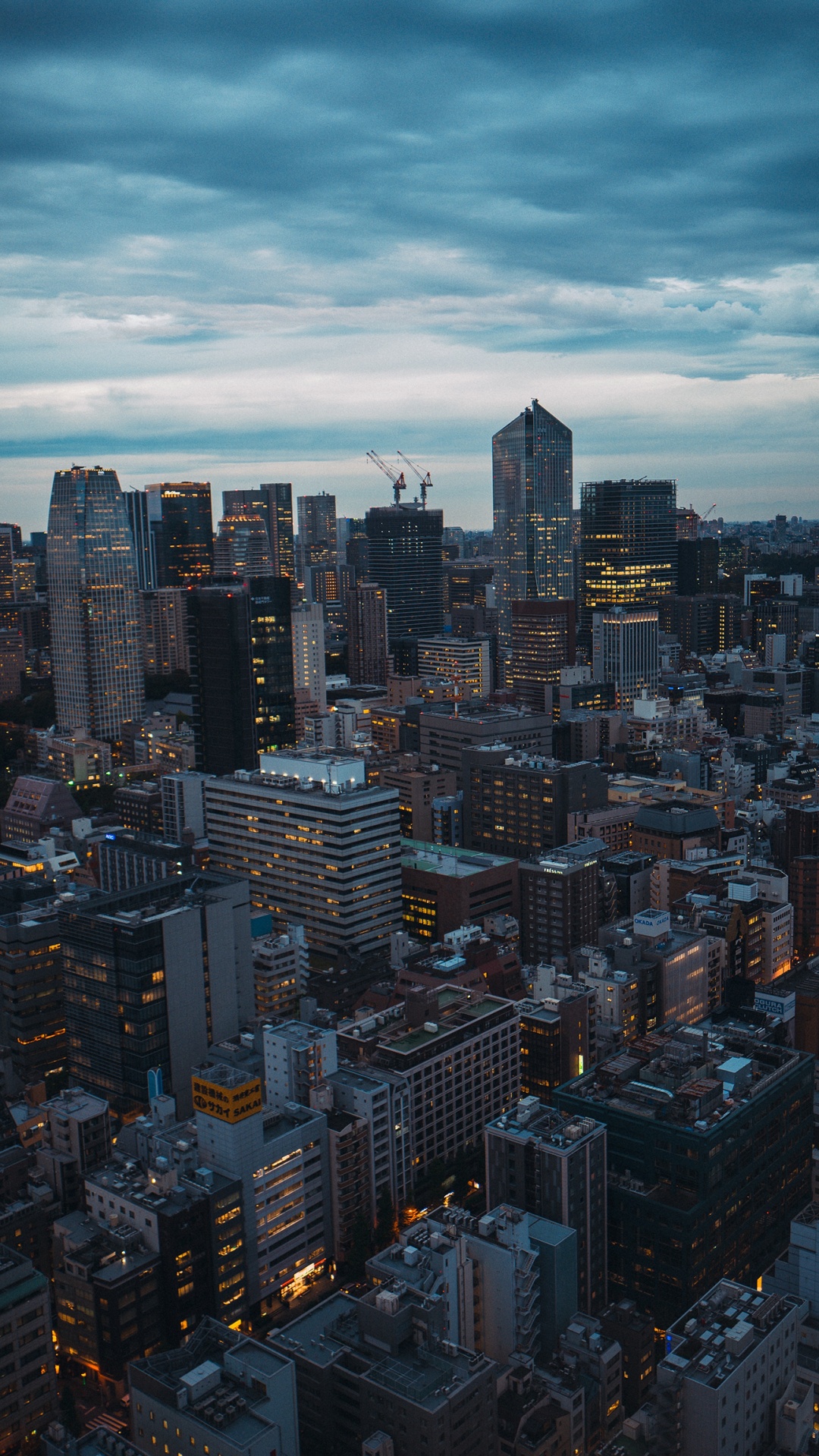 Обои токийская башня, здание, башня, дневное время, городской район в разрешении 1080x1920