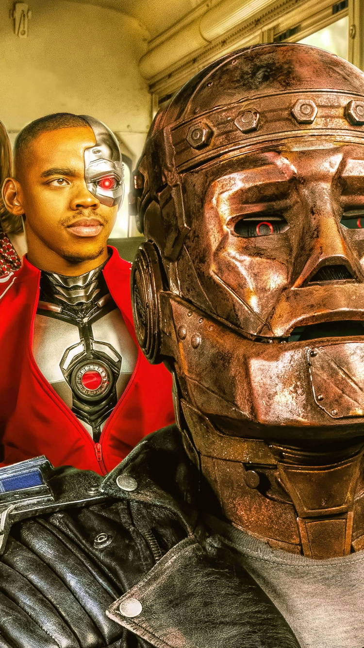 Обои Doom Патруль, Robotman, Отрицательный Человек, Вселенная DC, арт в разрешении 750x1334