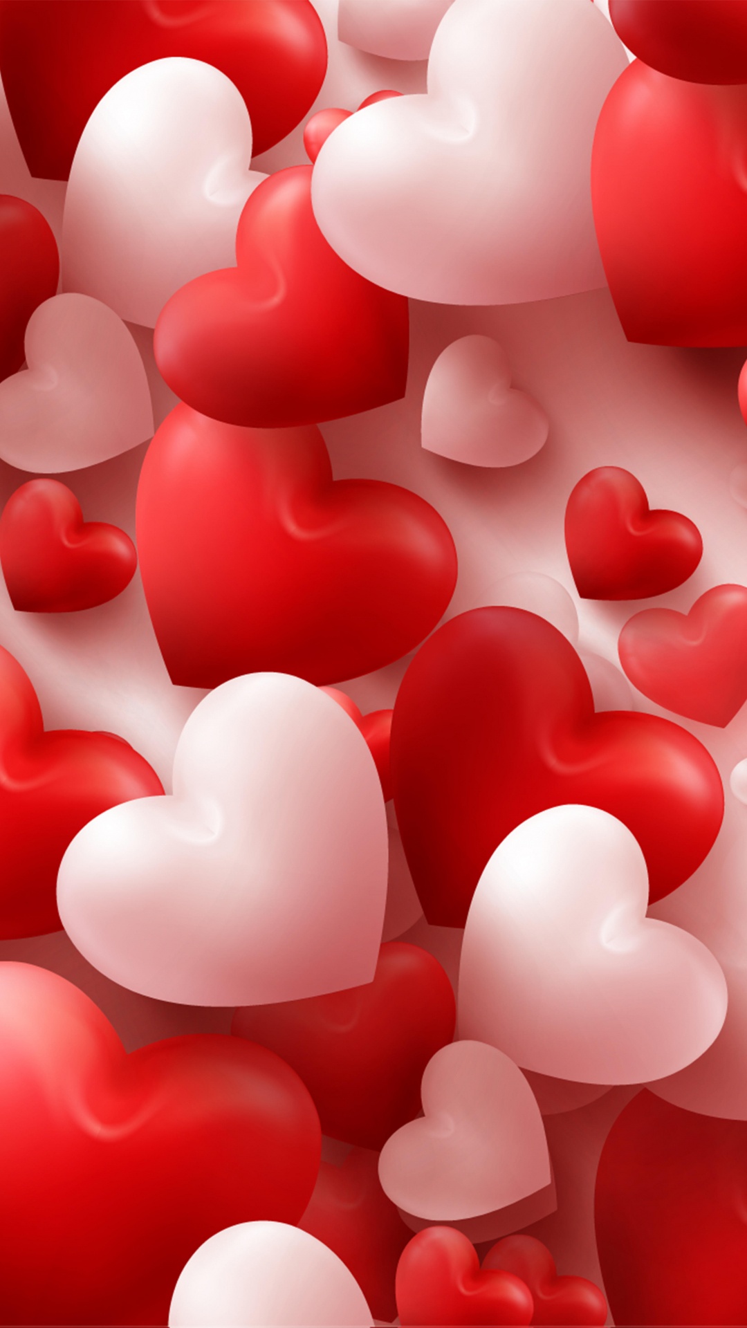 Обои День Святого Валентина, сердце, красный цвет, любовь, розовый в разрешении 1080x1920