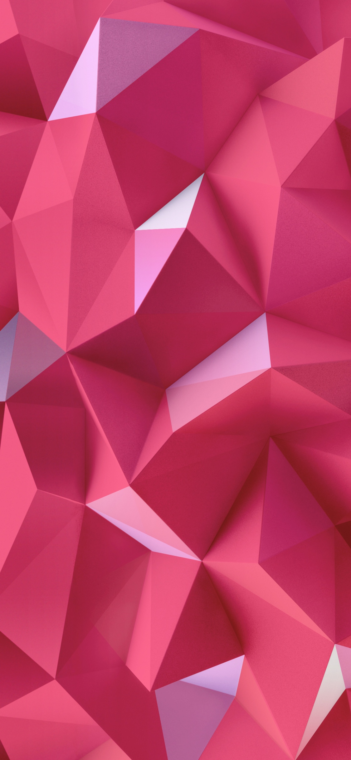 Обои розовый, пурпурный цвет, узор, треугольник, дизайн в разрешении 1125x2436