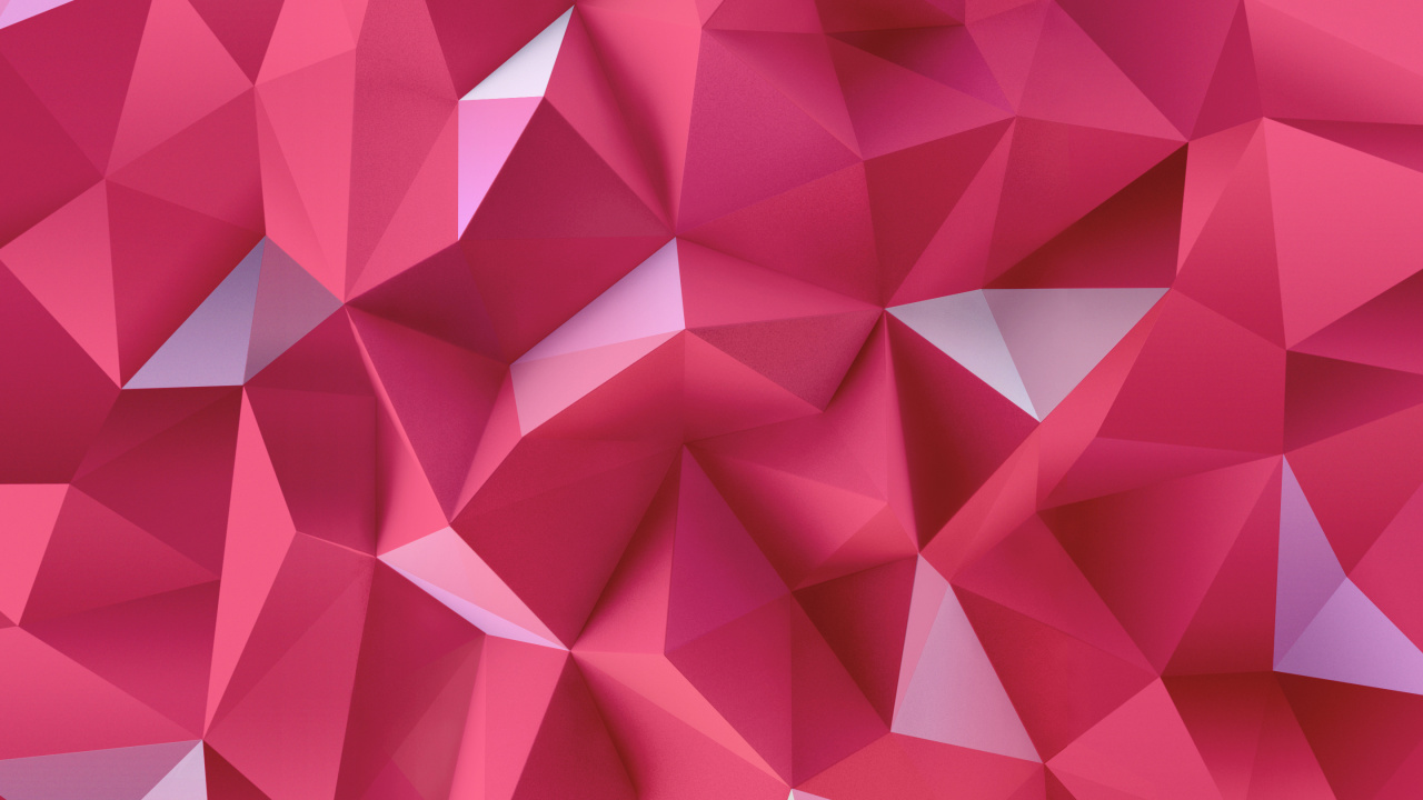 Обои розовый, пурпурный цвет, узор, треугольник, дизайн в разрешении 1280x720