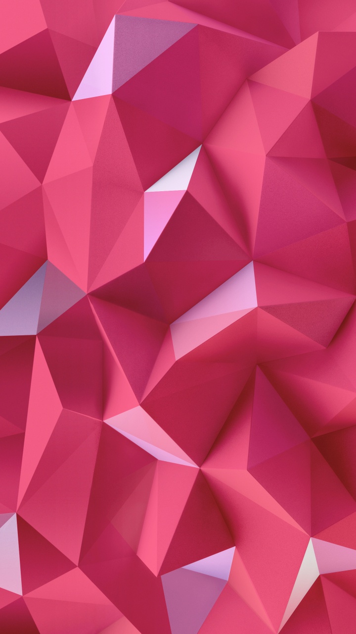 Обои розовый, пурпурный цвет, узор, треугольник, дизайн в разрешении 720x1280