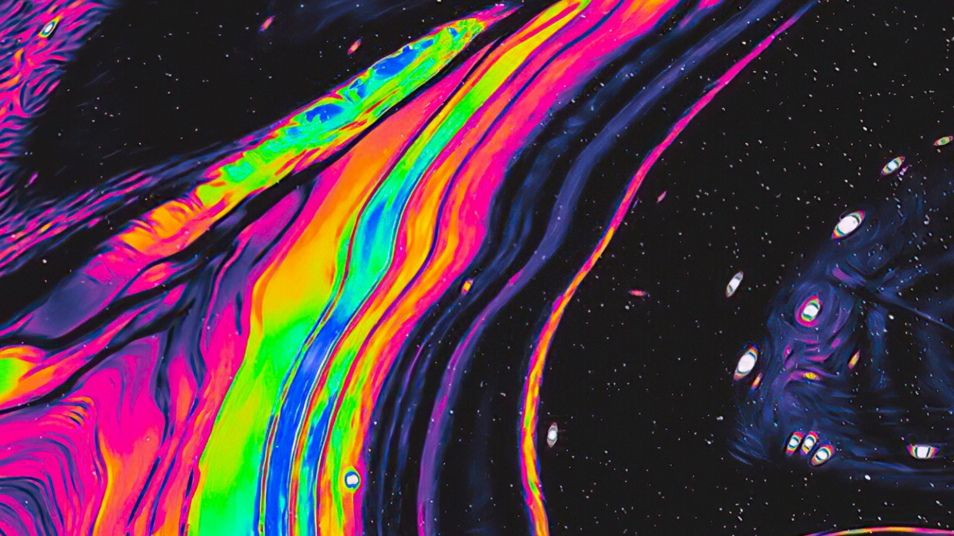 Обои психоделическое падение, живопись, графический дизайн, арт, цифровое искусство в разрешении 1366x768