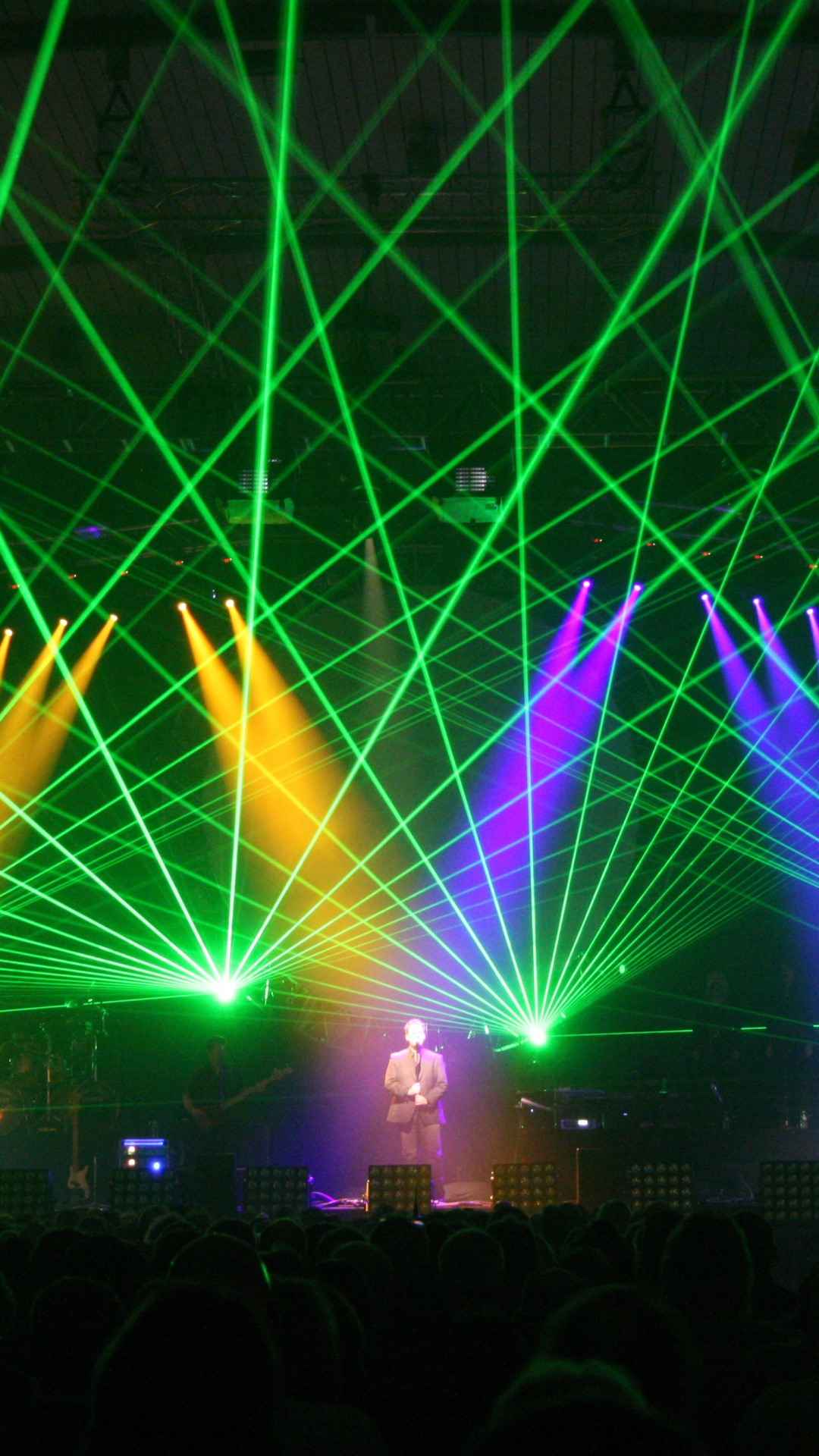 Обои Pink Floyd, Австралийское Пинк Флойд Шоу, концерт, зеленый, свет в разрешении 1080x1920