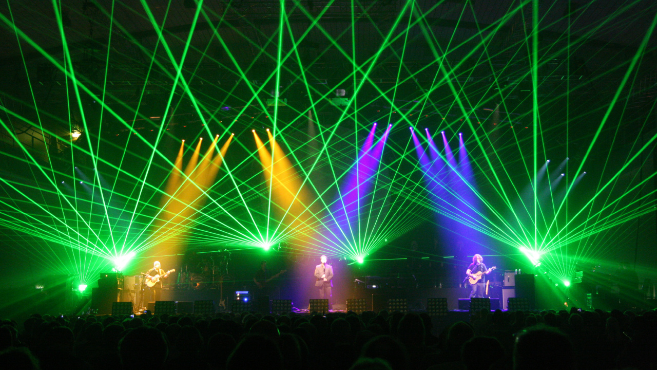 Обои Pink Floyd, Австралийское Пинк Флойд Шоу, концерт, зеленый, свет в разрешении 1280x720
