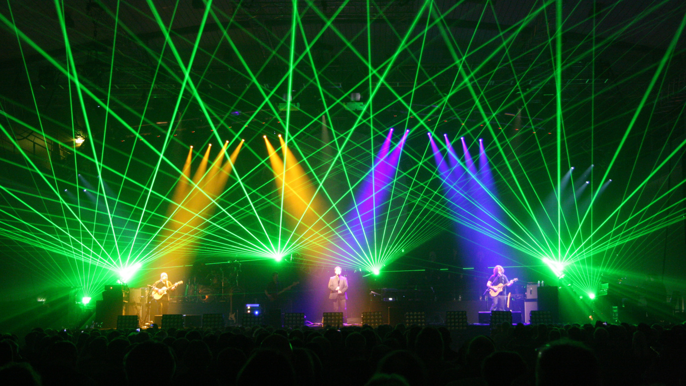 Обои Pink Floyd, Австралийское Пинк Флойд Шоу, концерт, зеленый, свет в разрешении 1366x768