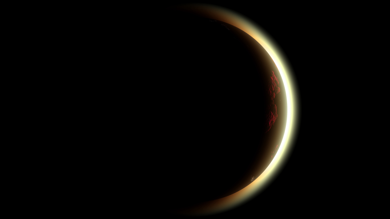 Обои полумесяц, затмение, лунное затмение, луна, Астрономия в разрешении 1366x768