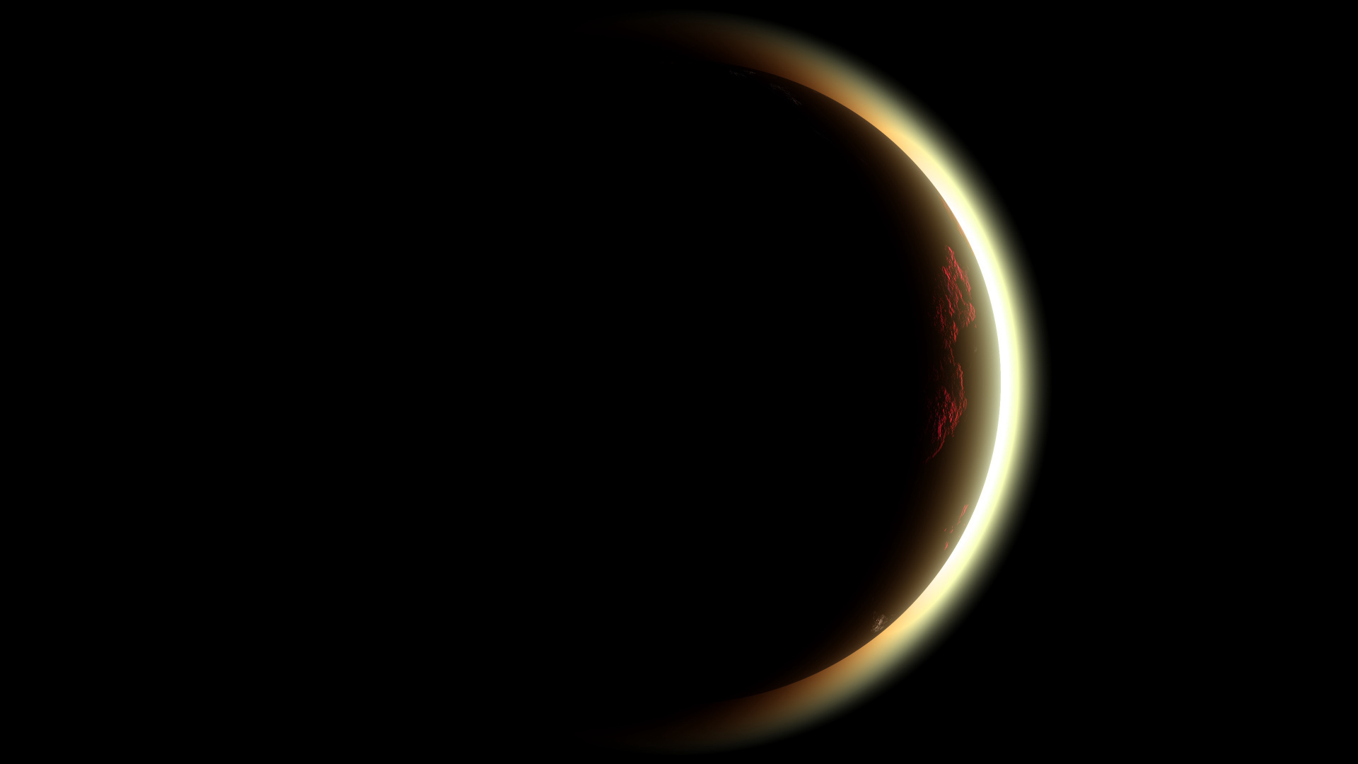 Обои полумесяц, затмение, лунное затмение, луна, Астрономия в разрешении 1920x1080