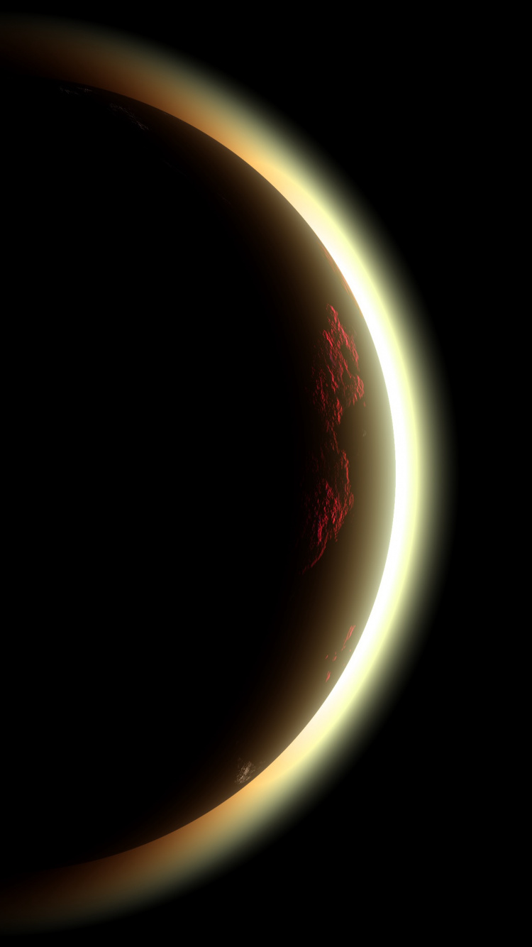 Обои полумесяц, затмение, лунное затмение, луна, Астрономия в разрешении 750x1334