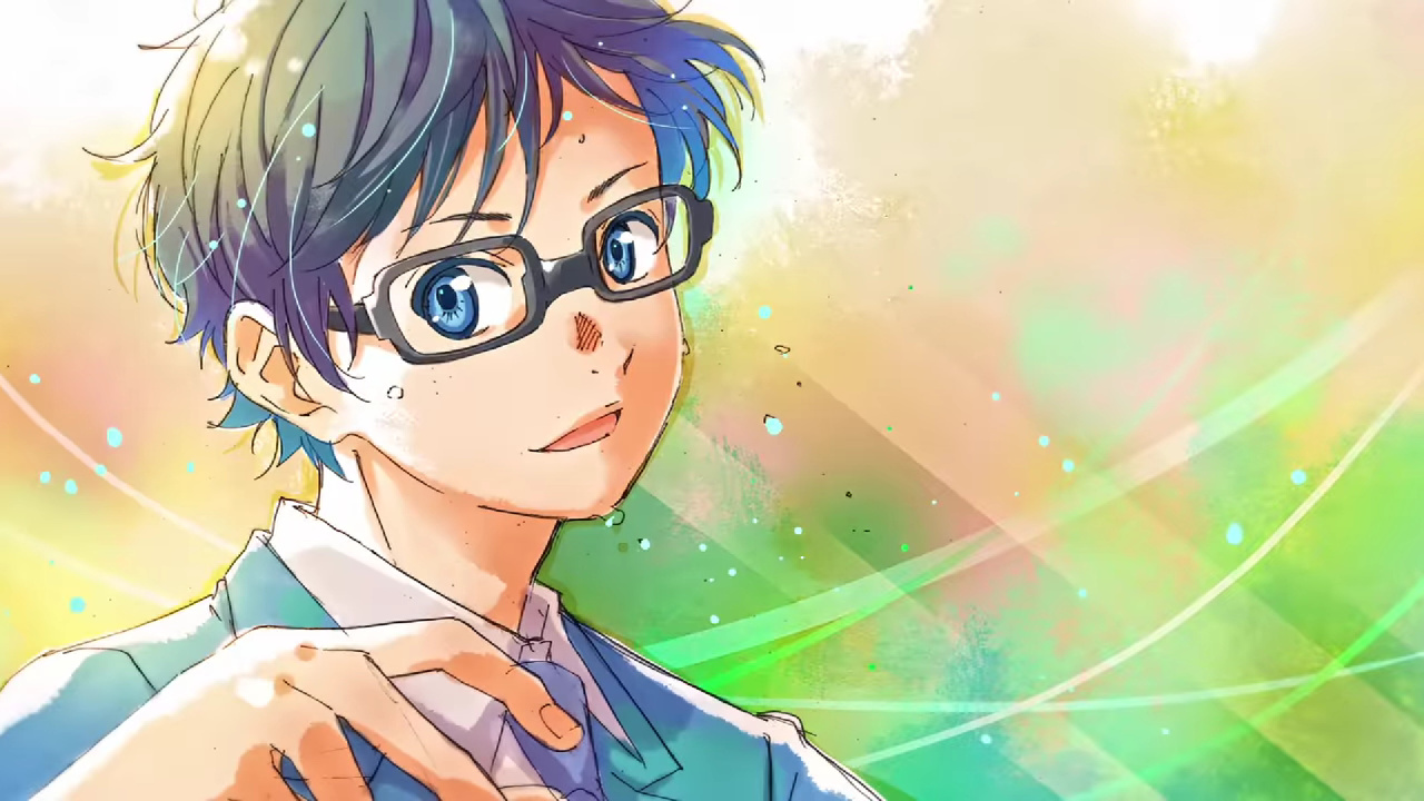 Обои Арима Косэй, Ксей Арима, Каори покрасочные, фортепьяно, мультик в разрешении 1280x720