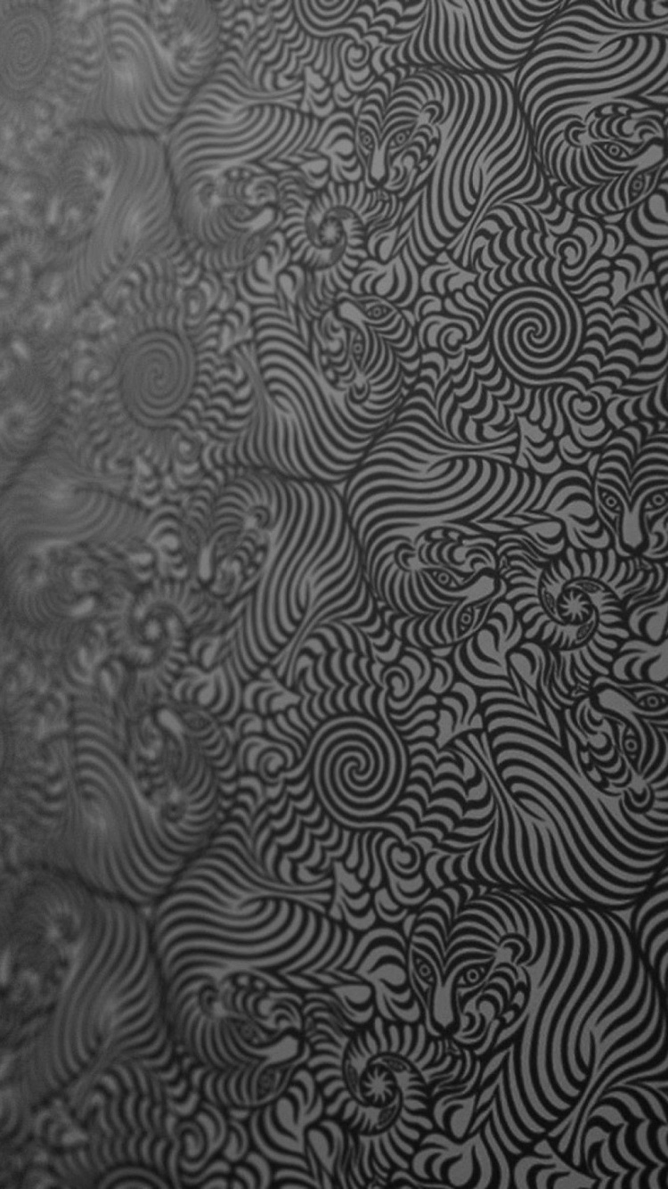 Обои текстура, черный и белый, узор, дизайн, монохромный в разрешении 750x1334