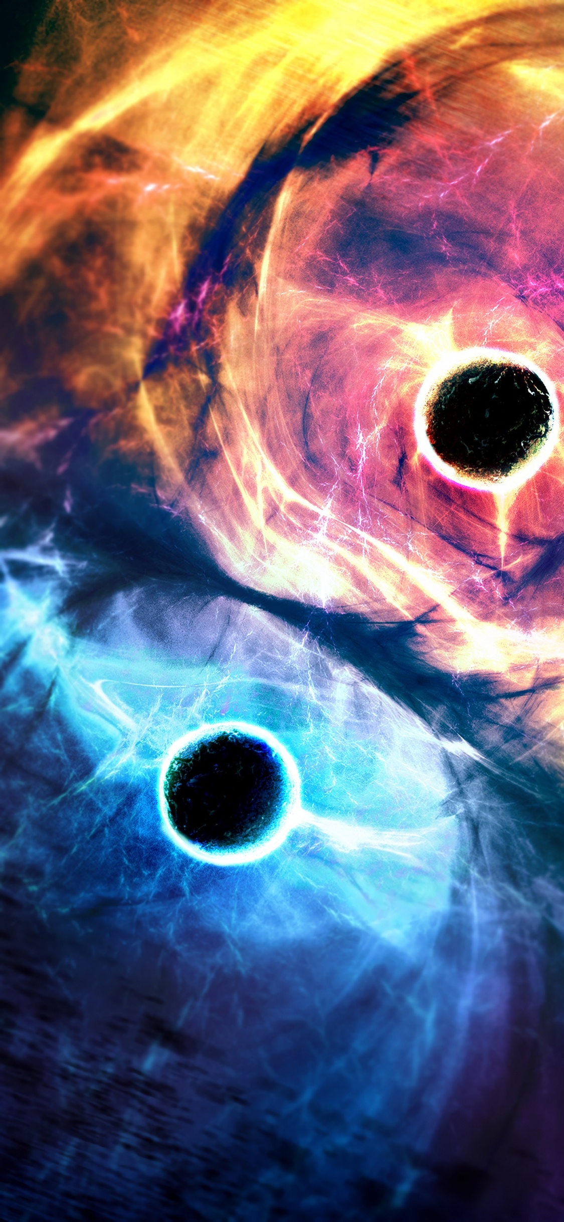 Обои космическое пространство, графический дизайн, арт, земля, крупный план в разрешении 1125x2436