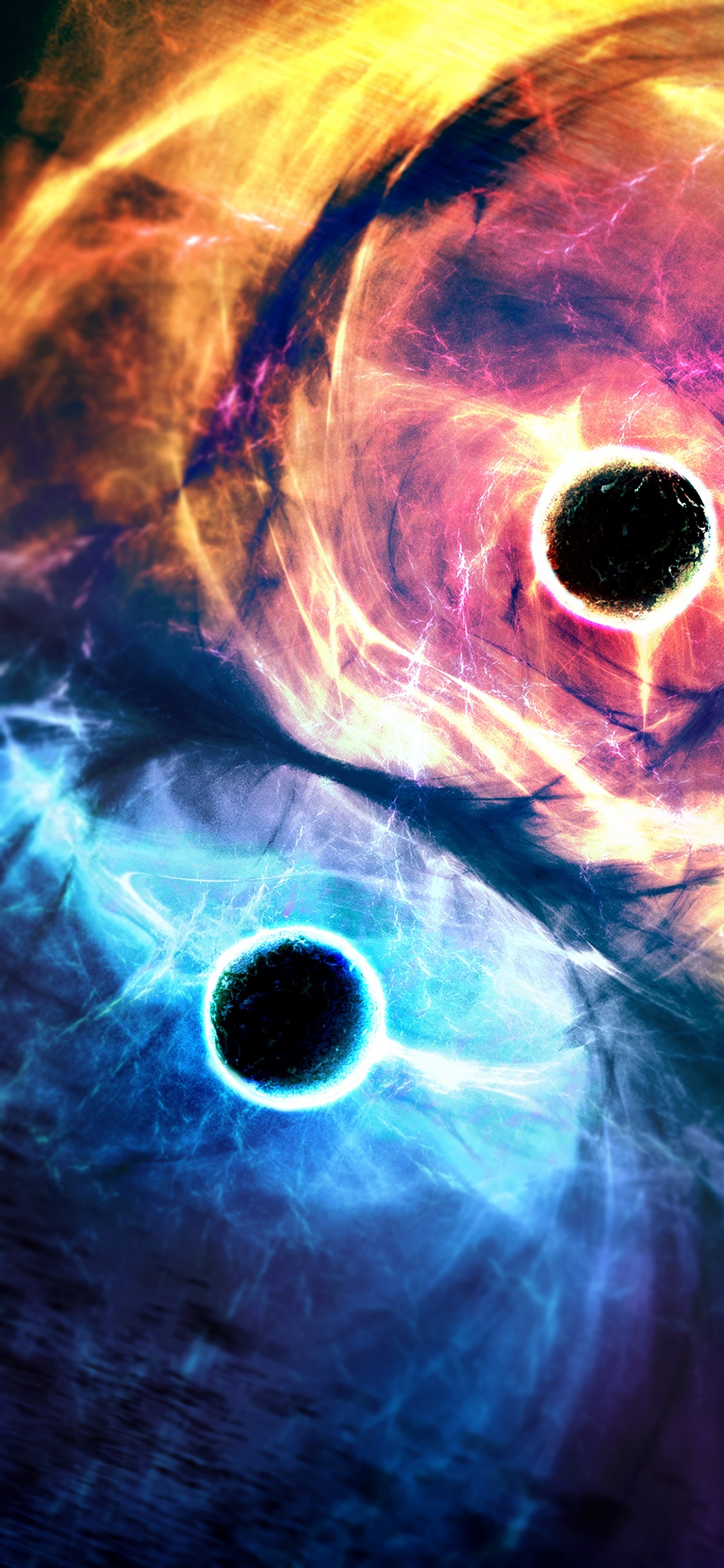 Обои космическое пространство, графический дизайн, арт, земля, крупный план в разрешении 1242x2688