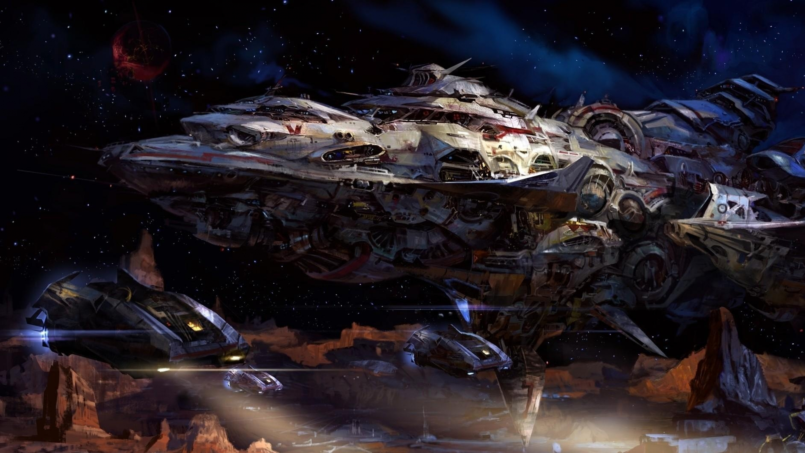 Обои космический аппарат, космос, автомобильный дизайн, Буран, планета в разрешении 2560x1440