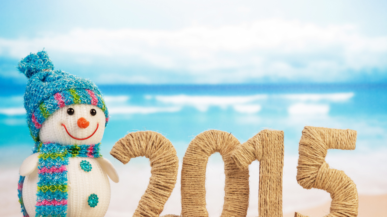 Обои Новый год, день нового года, Снеговик, праздник, отпуск в разрешении 1280x720