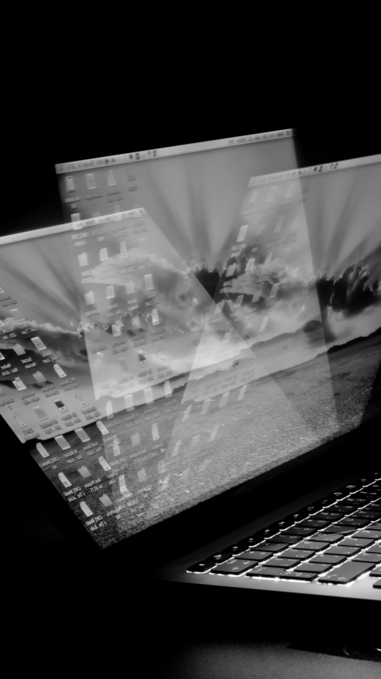 Обои macbook, черный, макбук Эйр, монохромный, темнота в разрешении 750x1334