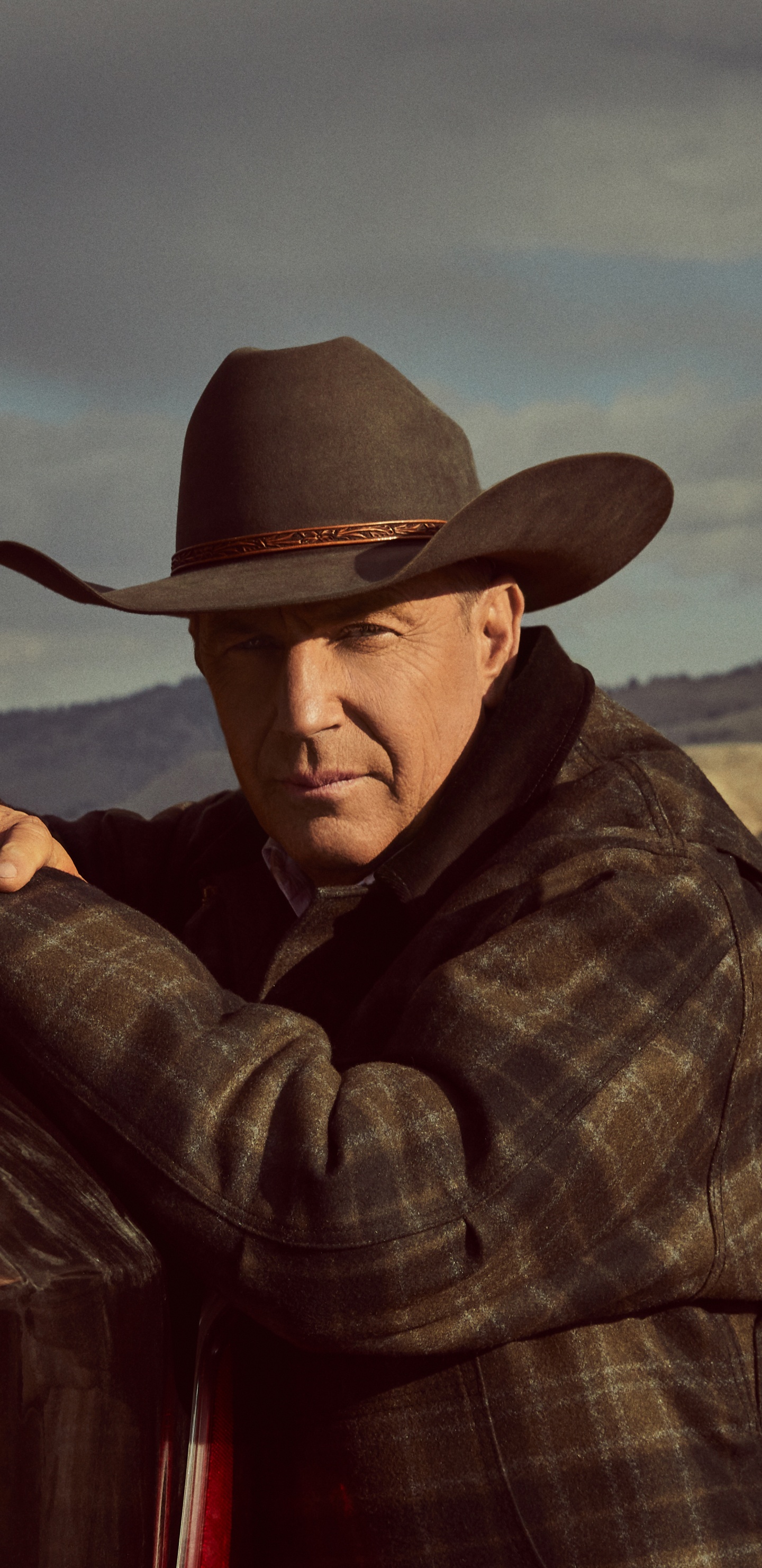 Обои Йеллоустон, Джон Даттон, первостепенное сети, Йеллоустоун - Сезон 2, ковбойская шляпа в разрешении 1440x2960