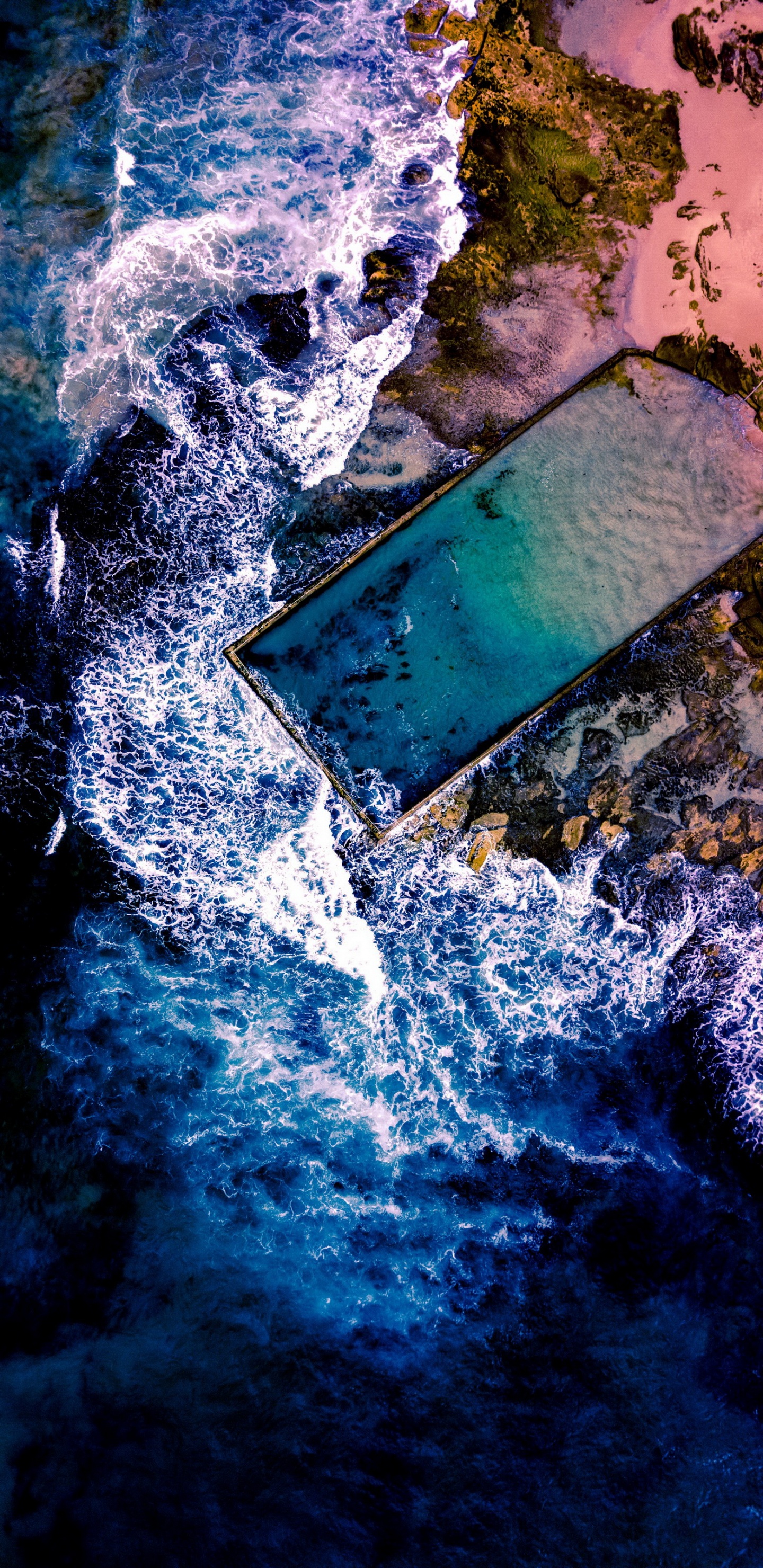 Обои природа, вода, гидроресурсы, мир, синий в разрешении 1440x2960