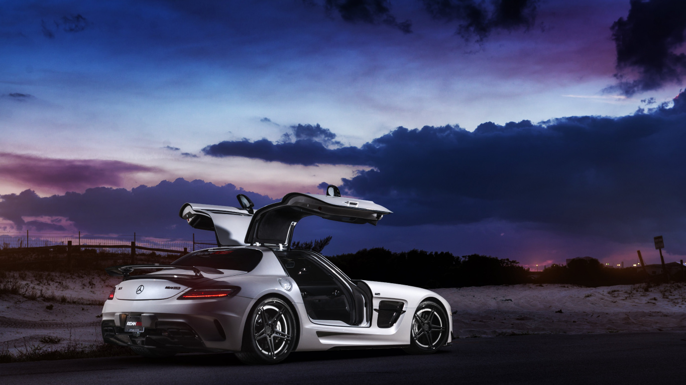 Обои авто, спорткар, суперкар, мощные машины, Мерседес АМГ в разрешении 1366x768