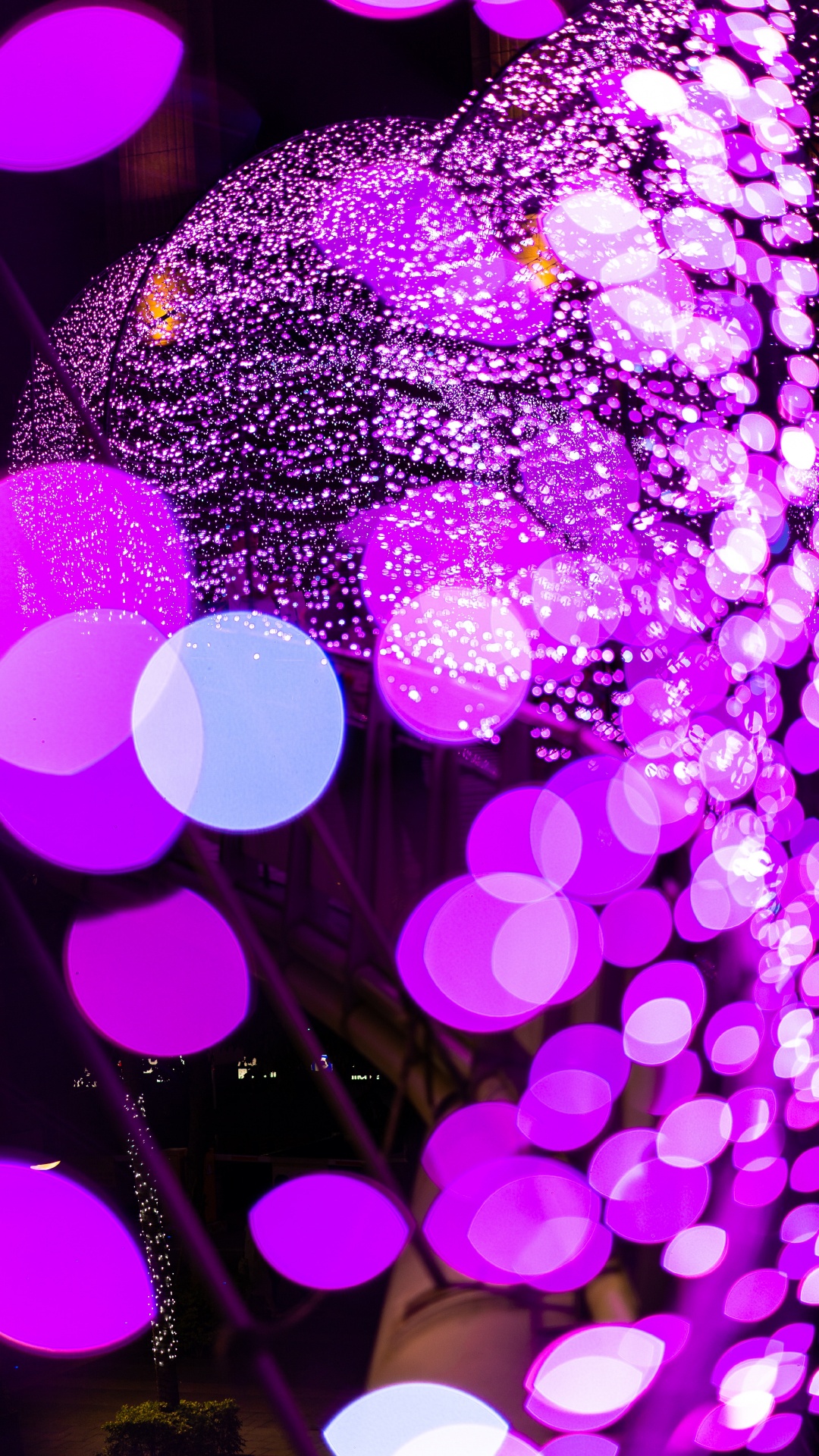 Обои боке, пурпур, Фиолетовый, розовый, свет в разрешении 1080x1920