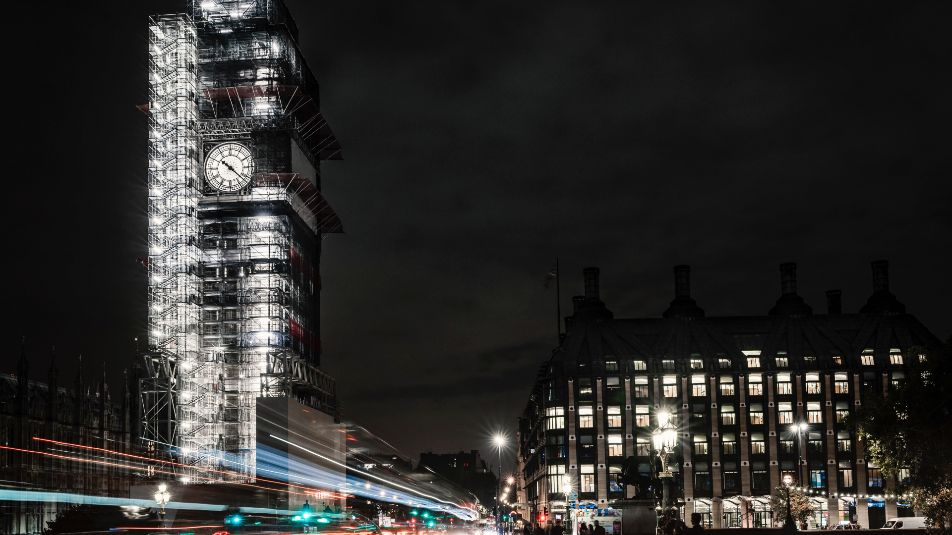 Обои здание, архитектура, ориентир, метрополия, ночь в разрешении 1920x1080