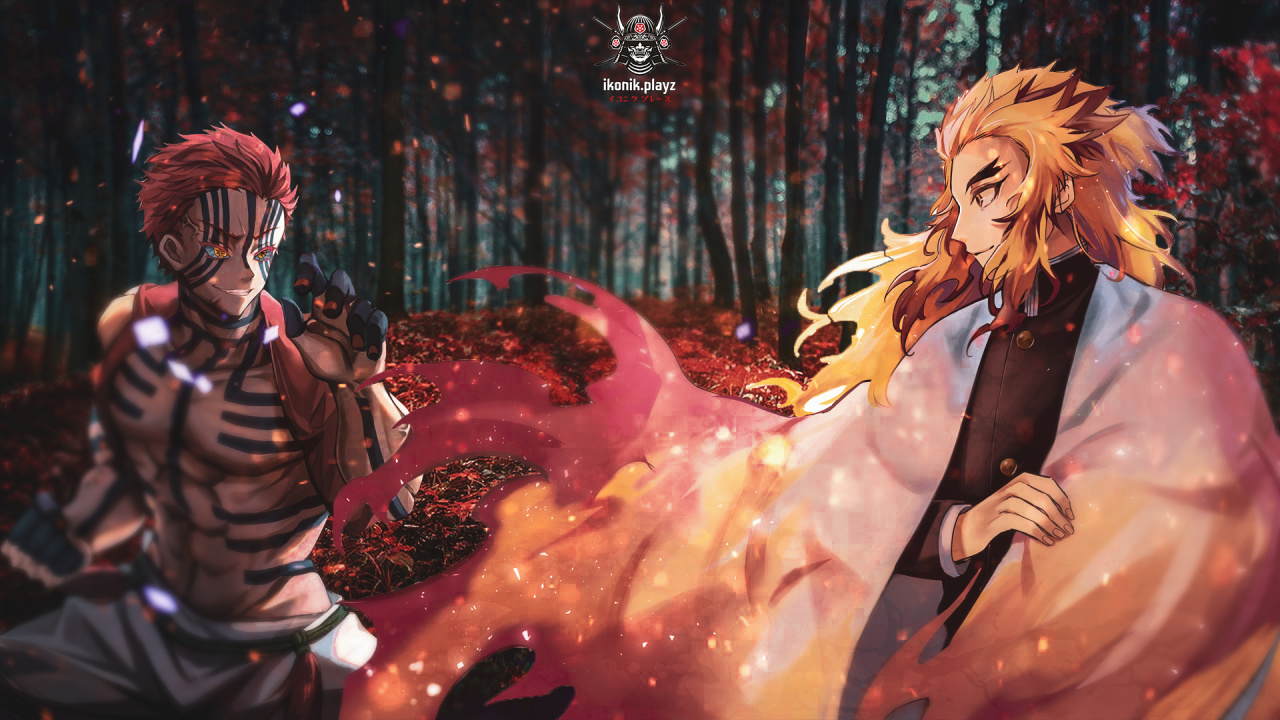 Обои аниме, Танджиро Камадо, убийца демонов kimetsu no yaiba, цифровое искусство, арт в разрешении 1280x720