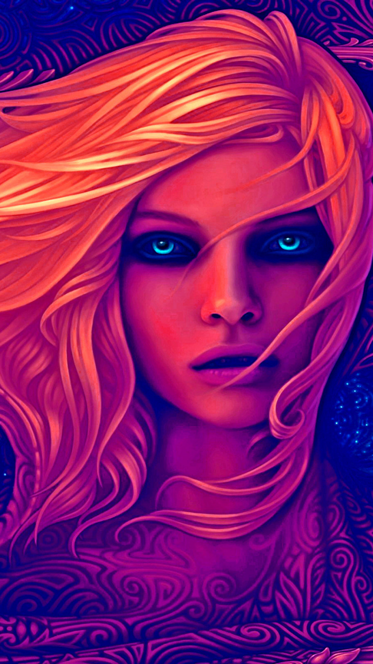 Обои арт, произведение искусства, фантастическое искусство, синий, иллюстрация в разрешении 750x1334