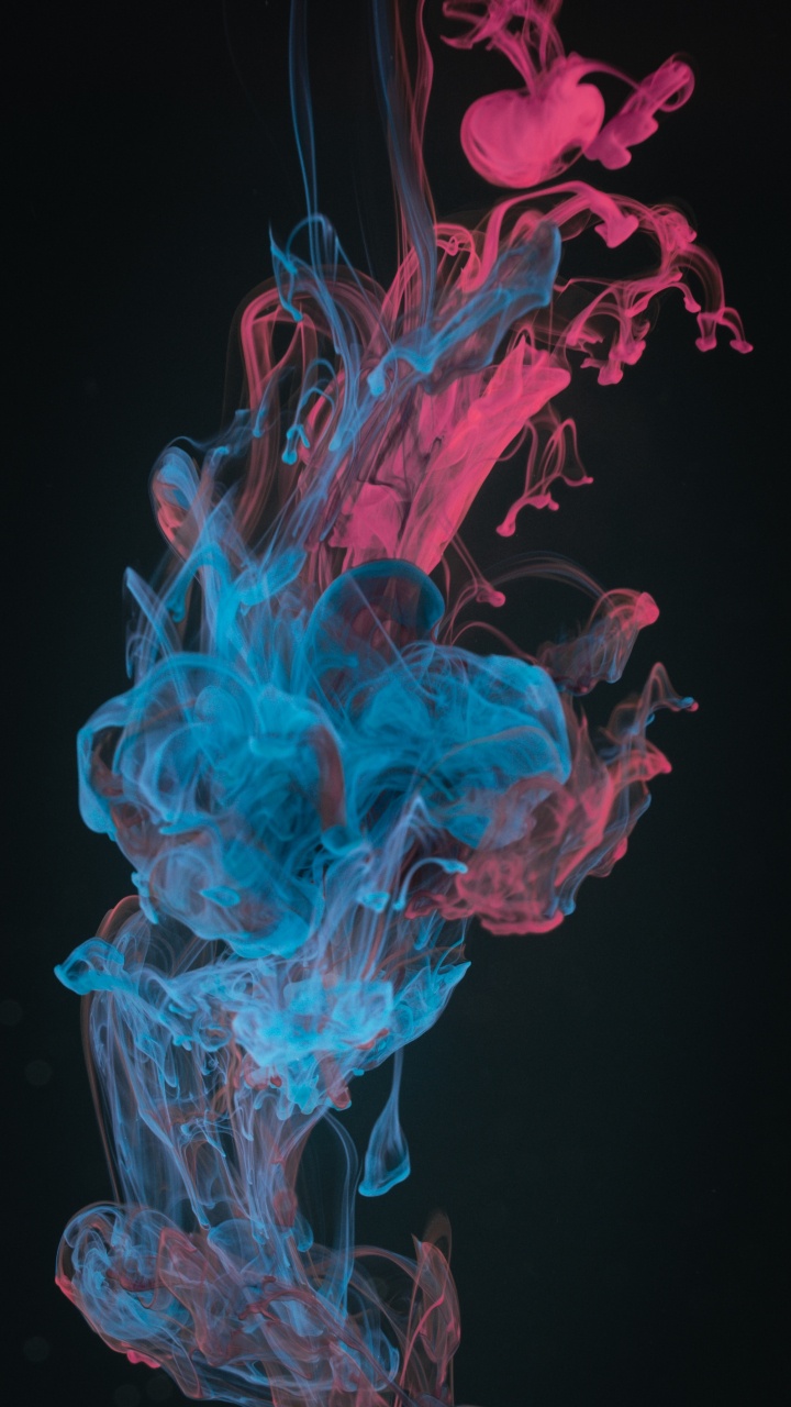 Обои абстрактное искусство, амолед, свет, цвет, синий цвет в разрешении 720x1280