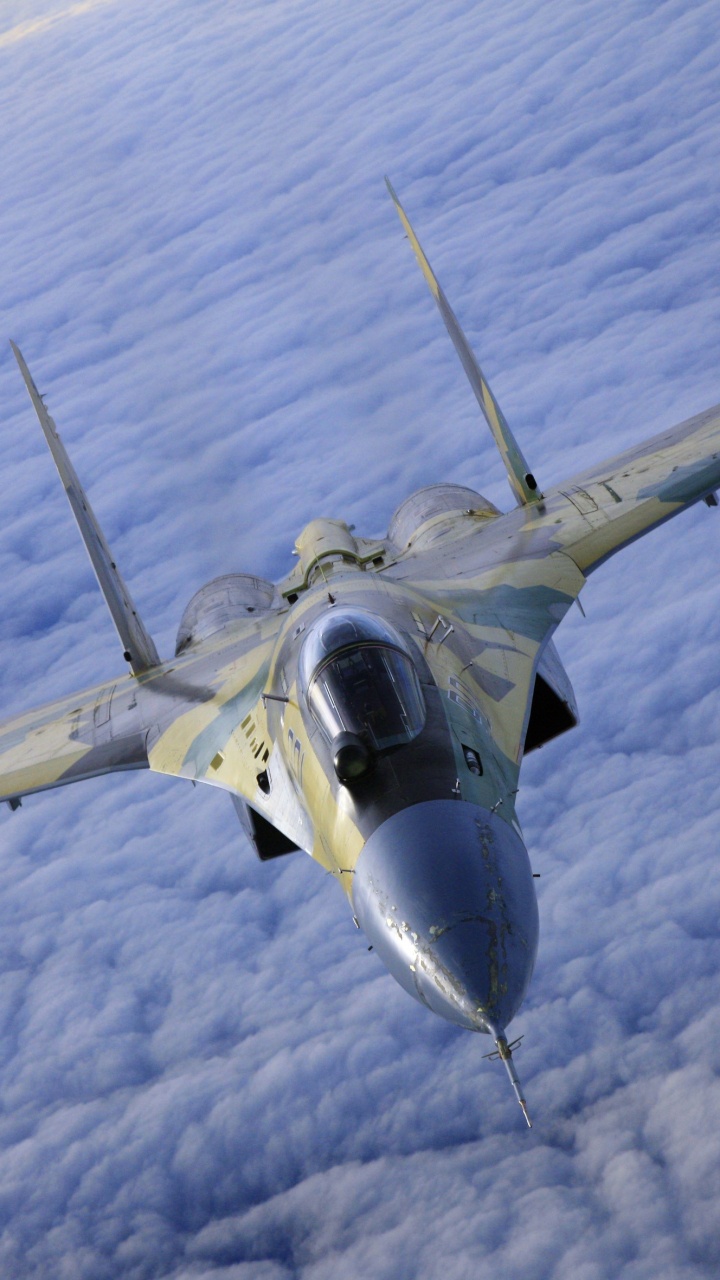 Обои самолеты, военный самолет, сухой, многоцелевые боевые самолеты, самолет в разрешении 720x1280