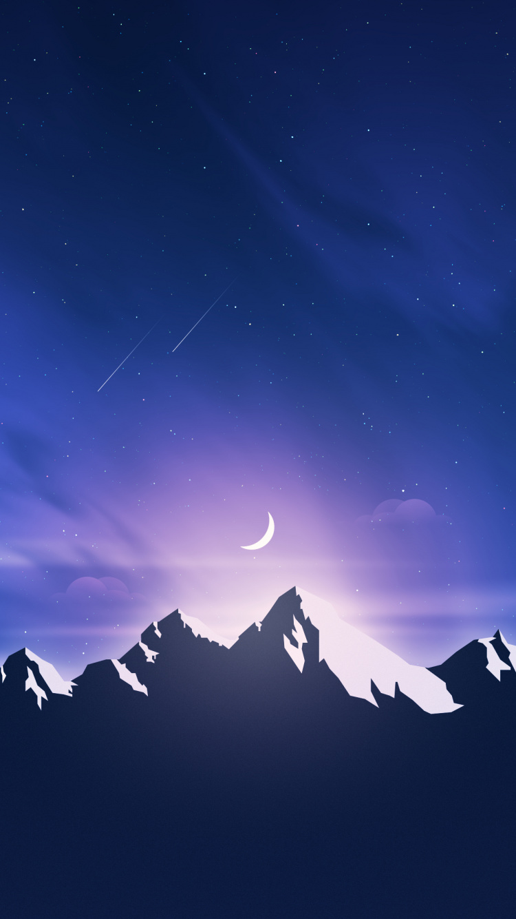 Обои гора, Долина, яблоко, смартфон, ios в разрешении 750x1334