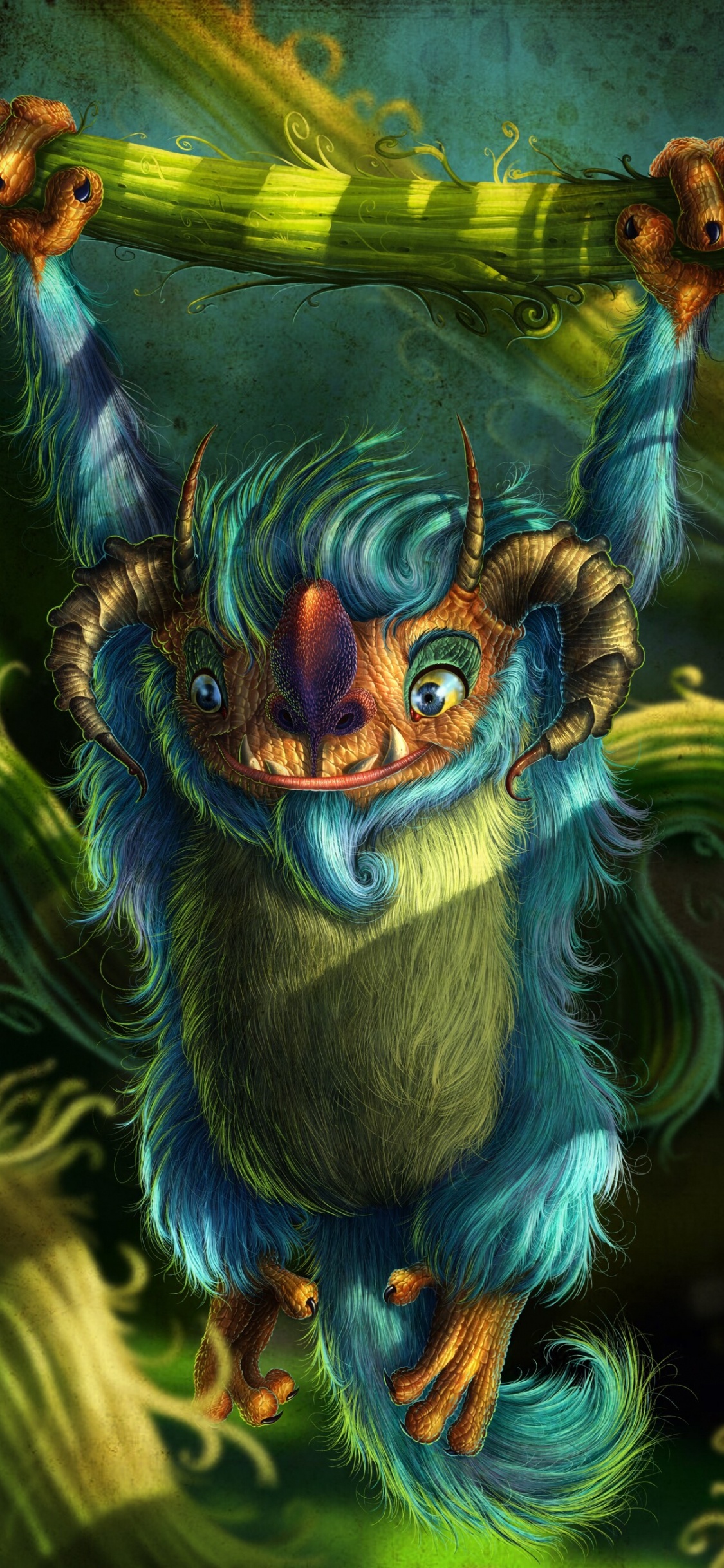 Обои цифровое искусство, арт, иллюстрация, мифология, мультик в разрешении 1125x2436