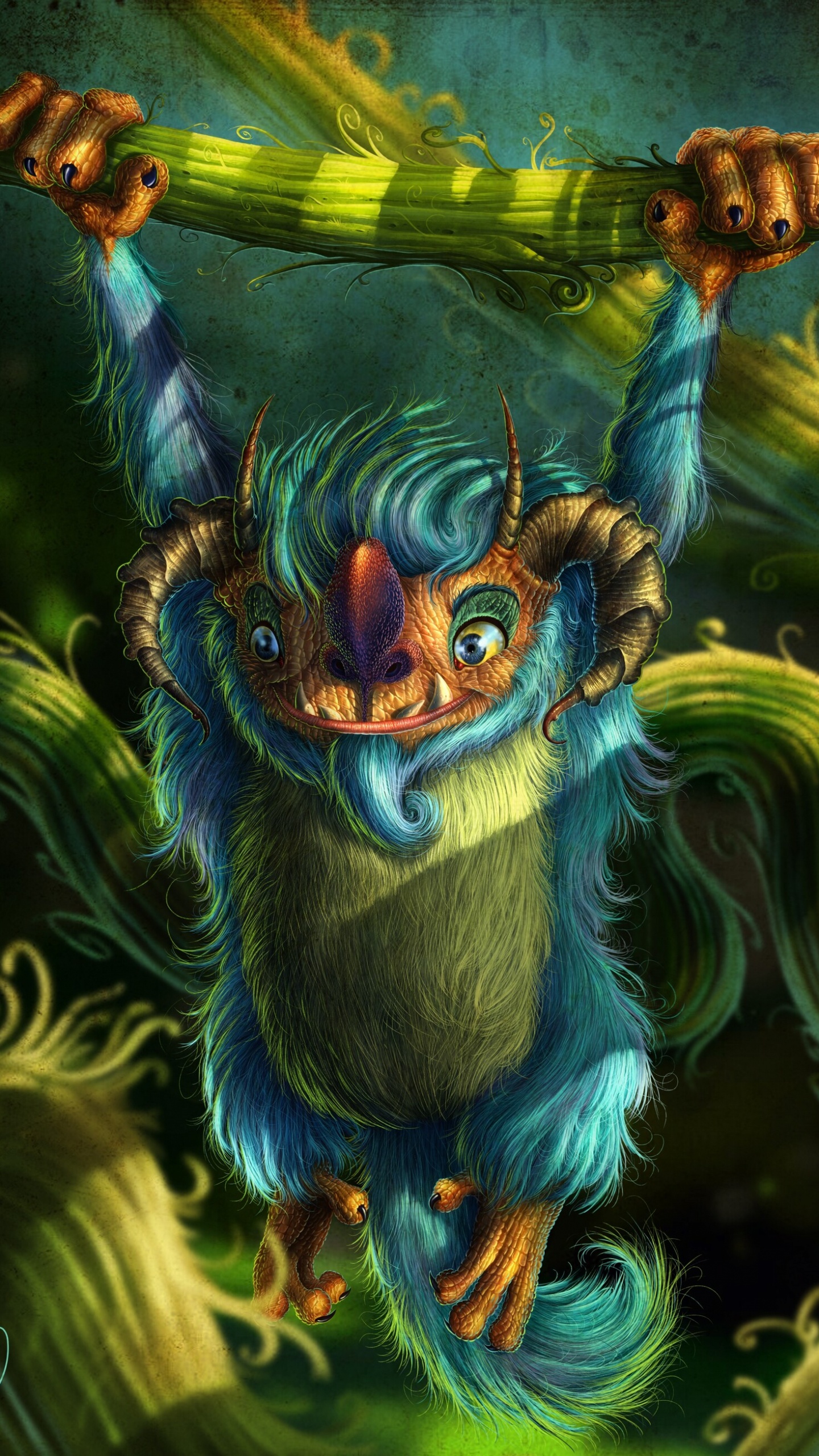 Обои цифровое искусство, арт, иллюстрация, мифология, мультик в разрешении 1440x2560