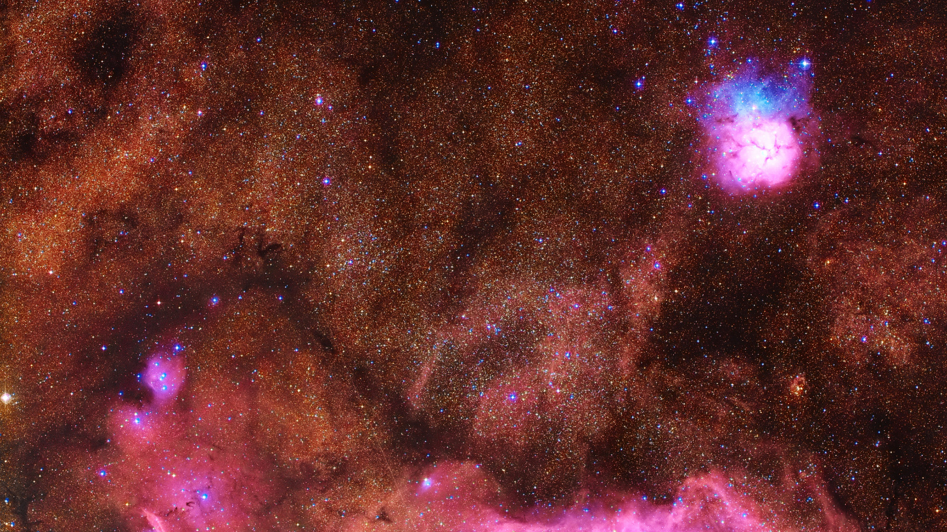 Обои звезда, Астрономия, туманность, атмосфера, Млечный Путь в разрешении 1366x768