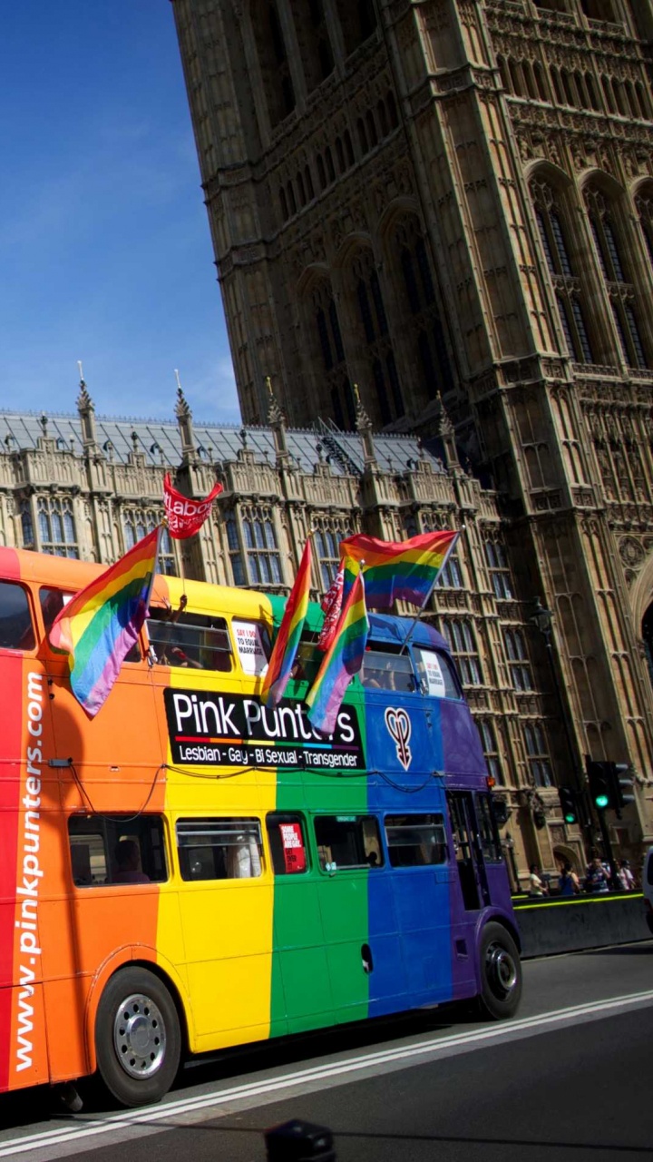 Обои здание парламента, парламент Соединенного Королевства, транспорт, автобус, ориентир в разрешении 720x1280