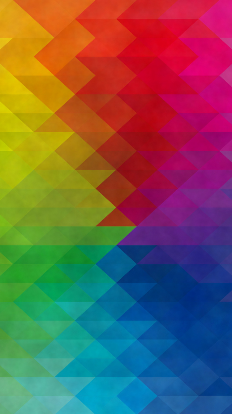 Обои цвет, желтый, синий, зеленый, узор в разрешении 750x1334