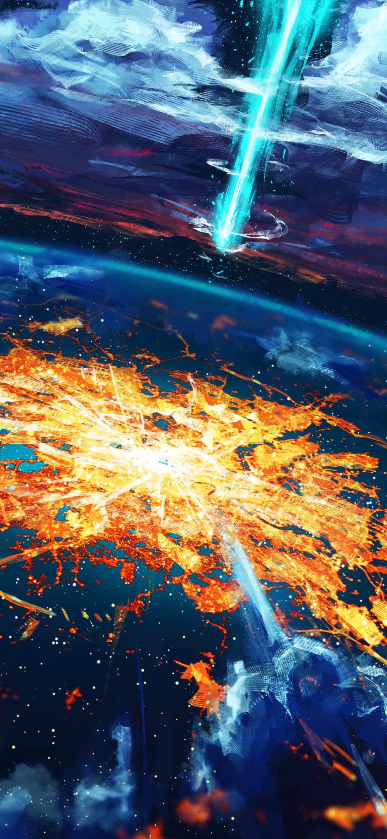 Обои вода, атмосфера, космос, земля, мир в разрешении 1242x2688