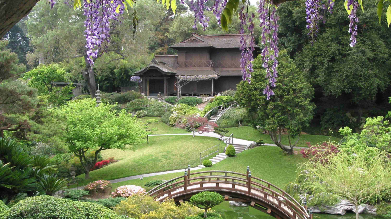 Обои Хантингтон Японский Сад, художественный музей, природа, сад, растительность в разрешении 1366x768