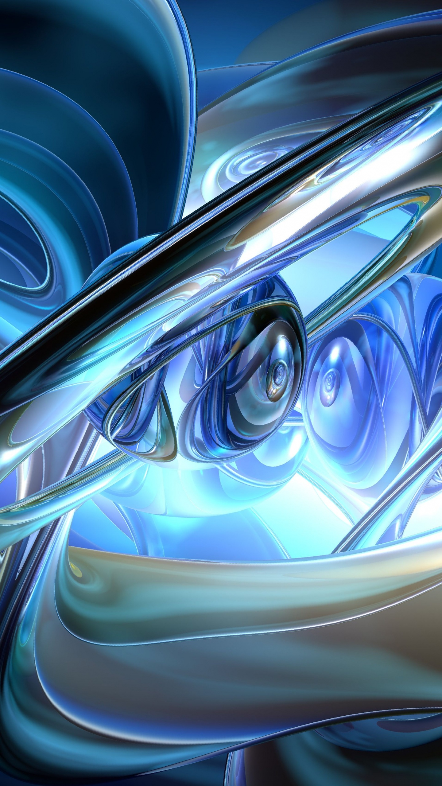 Обои фрактальное искусство, арт, графика, синий, электрик в разрешении 1440x2560