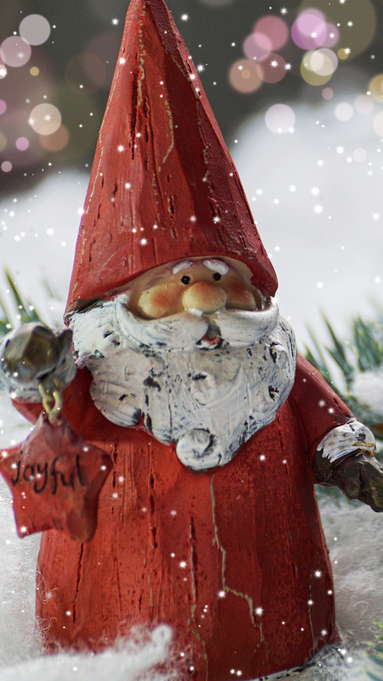 Обои Рождественский день, Рождественские украшения, рождественский орнамент, елка, Санта-Клаус в разрешении 750x1334