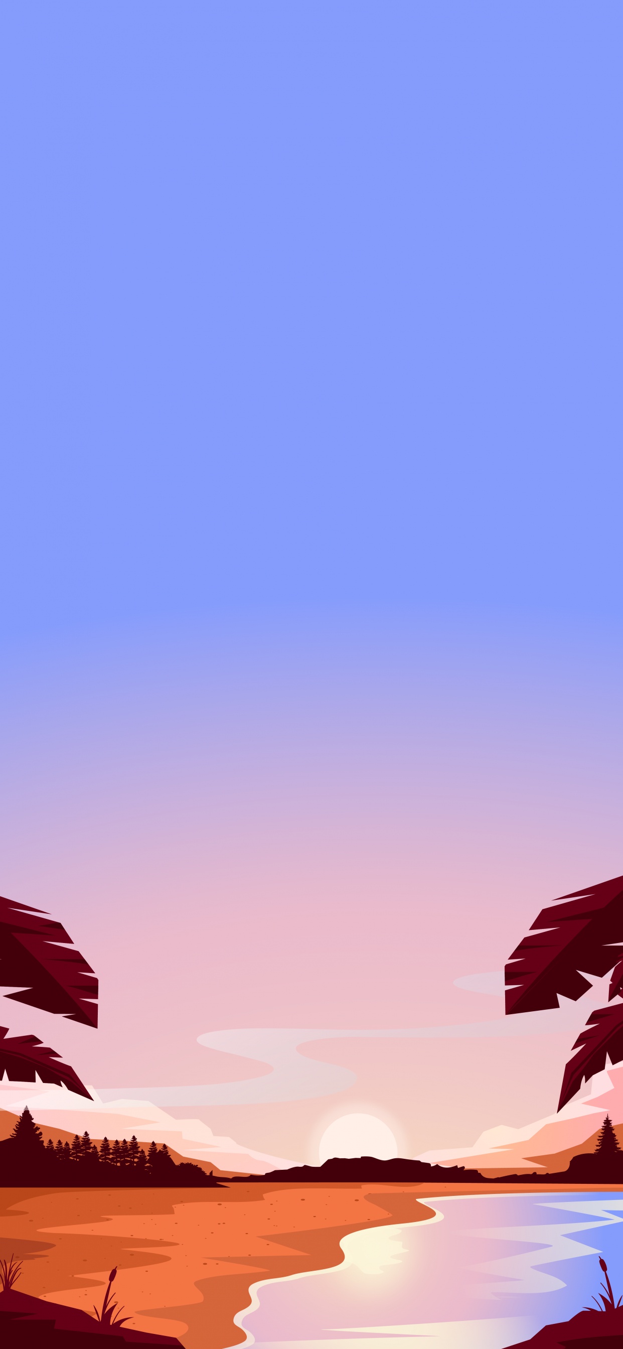 Обои пейзаж, облако, сумрак, пурпур, послесвечение в разрешении 1242x2688